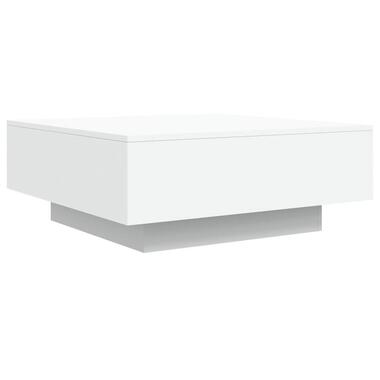 vidaXL - Vierkante salontafel met LED - Wit - Bewerkt hout - 80x80x31 cm product
