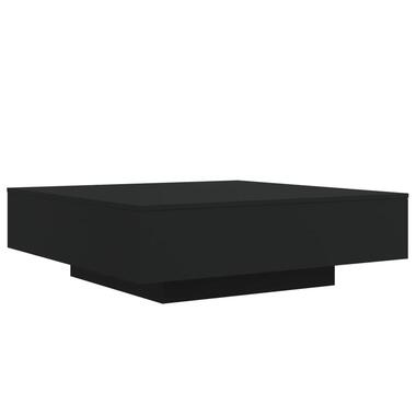 vidaXL - Vierkante salontafel met LED - Zwart - Bewerkt hout - 100x100x31 cm product