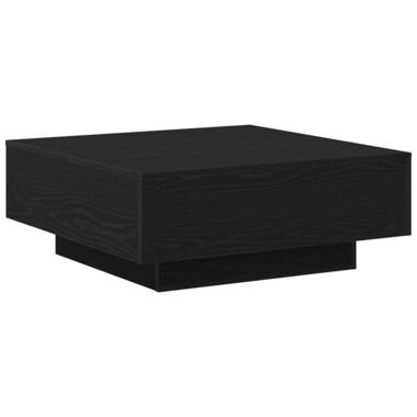 vidaXL - Vierkante salontafel - Zwart eiken - Bewerkt hout - 80x80x31 cm product