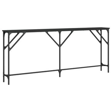 vidaXL - Consoletafel - Zwart - Bewerkt hout - 180x23x75 cm product