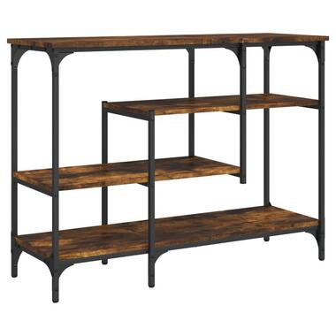 vidaXL - Cosoletafel met schappen - Gerookt eiken - Bewerkt hout - 100x35x75 cm product