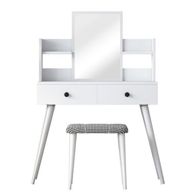 Arabic House Make-up Tafel Wit - 112cm - Incl. Kruk - Bulon product