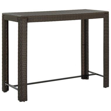 vidaXL - Bistrotafel - Bruin - Poly rattan - 140.5 x 60.5 x 110.5 cm product
