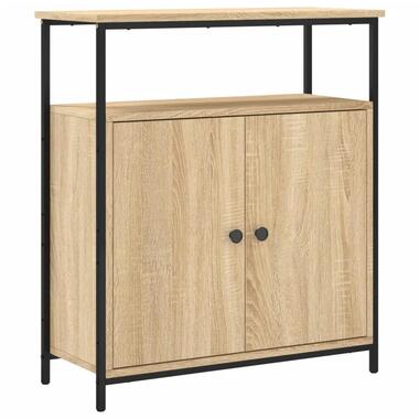 vidaXL - Dressoir met 1 plank 2 deuren - Sonoma eiken - Hout -70x30x80 cm product