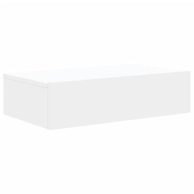vidaXL - Zwevend LED TV-meubel met lade - Wit - Hout - 60x35x15.5 cm product