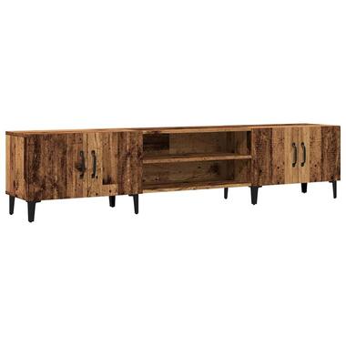 vidaXL - TV-meubel met 2 vakken 4 deuren - Oud hout - 180x31.5x40 cm product