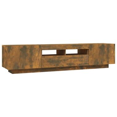 vidaXL - 2-delige TV-meubel met LED - 2 formaten - Gerookt eiken - Hout product