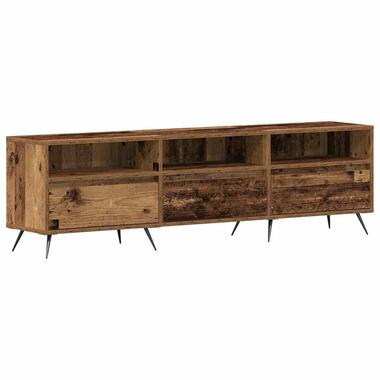 vidaXL - TV-meubel 3 vakken 3 deuren - Oud hout - Hout - 150x30x44.5 cm product