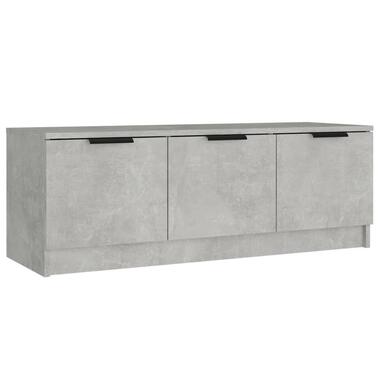 vidaXL - Betongrijs TV-meubel met 3 deuren - Bewerkt hout - 102x35x36,5 cm product