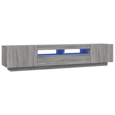 vidaXL - 2-delig TV-meubel met LED en deuren - Grijs sonoma eiken - 100x35x40 cm product