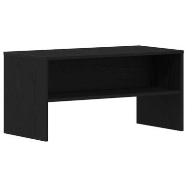 vidaXL - TV-meubel met legplank - Zwart eiken - Bewerkt hout - 80x40x40 cm product