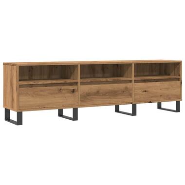 vidaXL - TV-meubel met 3 vakken 3 deuren - Artisanaal eiken - 150x30x44.5 cm product