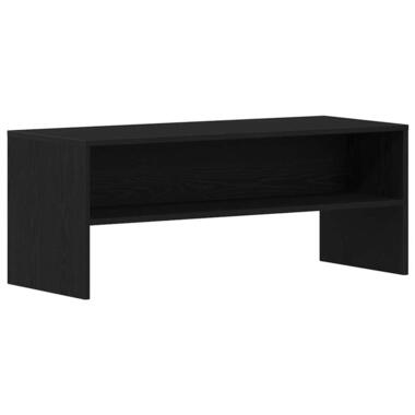 vidaXL - TV-meubel met legplank - Zwart eiken - Bewerkt hout - 100x40x40 cm product
