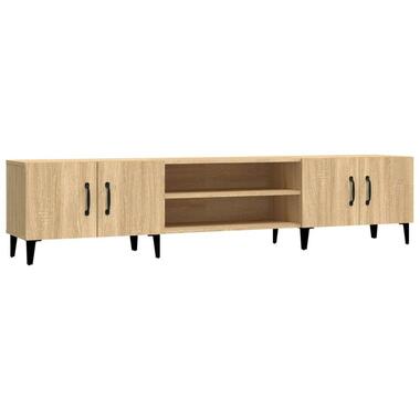 vidaXL - TV-meubel met deuren - Sonoma eiken - Hout en metaal -180x31.5x40 cm product