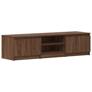 vidaXL - TV-meubel met 2 deuren - Bruin eiken - Bewerkt hout - 140x40x35,5 cm product