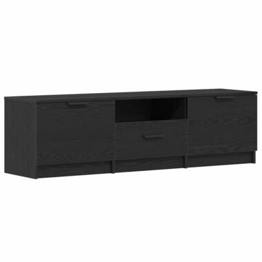 vidaXL - TV-meubel met lade en 2 deuren - Zwart eiken - Hout - 140x35x40 cm product
