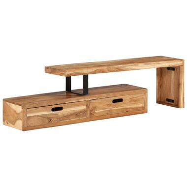 vidaXL - TV-meubel met 2 lades - Massief acaciahout - (118-200) x 30 x 40 cm product