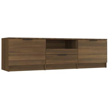 vidaXL - TV-meubel met 1 lade en 2 deuren - Bruin eiken - Hout - 140x35x40 cm product