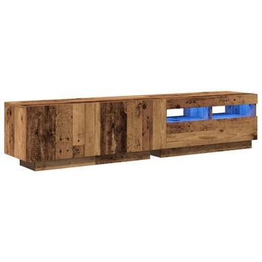 vidaXL - 2-delige TV-meubel - LED-verlichting - Oud hout - 180x35x40 cm product