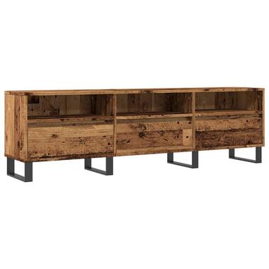 vidaXL - TV-meubel met 3 vakken 3 deuren - Oud hout - 150x30x44.5 cm product