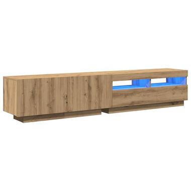 vidaXL - 2-delige TV-meubel - LED-verlichting - Artisanaal eiken - 200x35x40 cm product