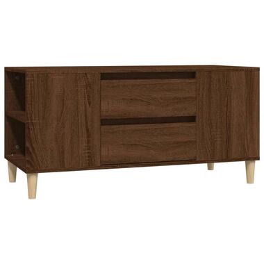 vidaXL - TV-meubel met 2 lades - Bruin eiken - Hout - 102x44.5x50 cm product