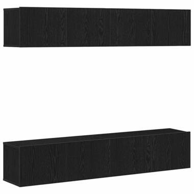 vidaXL - TV-meubel met 1 deur - Zwart eiken - Hout - 80x30x30 cm - 4 stucks product