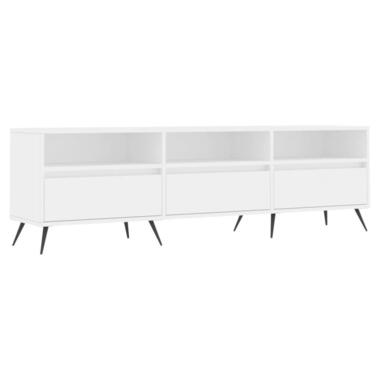 vidaXL - TV-meubel met 3 deuren en 3 vakken - Wit - Hout - 150x30x44.5 cm product