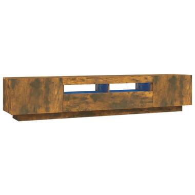 vidaXL - 2-delige TV-meubel met LED en deuren - Gerookt eiken - 100x35x40 cm product