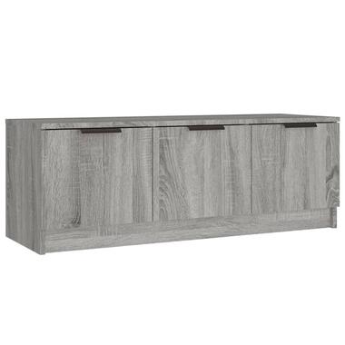 vidaXL - TV-meubel met 3 deuren - Grijs sonoma - Hout - 102x35x36.5 cm product