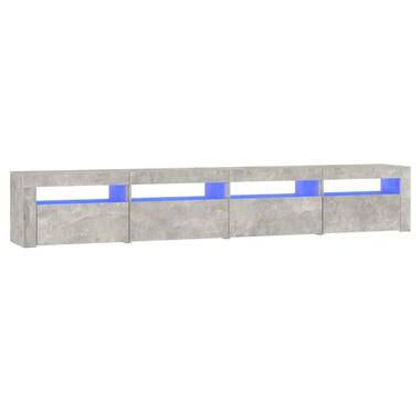 vidaXL - 3-delige TV-meubel met LED 4 deuren - Betongrijs - Hout - 240x35x40 cm product