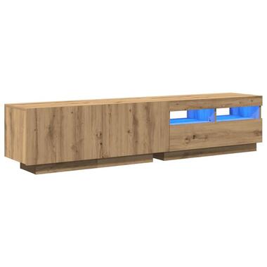 vidaXL - 2-delige TV-meubel - LED-verlichting - Artisanaal eiken - 180x35x40 cm product
