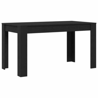vidaXL - Rechthoekige Eettafel - Zwart eiken - Bewerkt hout - 140x74.5x76 cm product