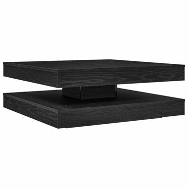 vidaXL - Salontafel 360 graden draaibaar - Zwart eiken - Bewerkt hout - 90x90 cm product
