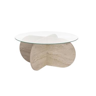 CALICOSY - Salontafel AERIS - Travertijn - 35x75x75 cm product