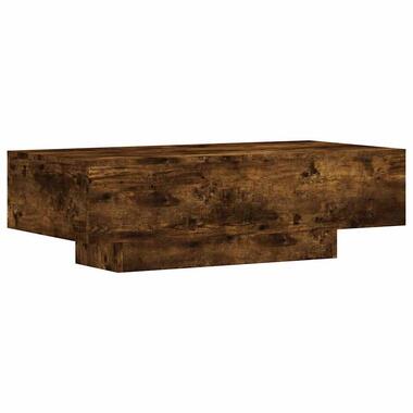 vidaXL - Rechthoekige Salontafel - Gerookt eiken - Bewerkt hout - 100x49.5 cm product