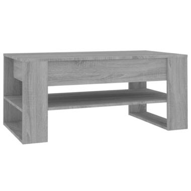 vidaXL - Rechthoekige Salontafel met schap - Grijs sonoma eiken - 102x55 cm product