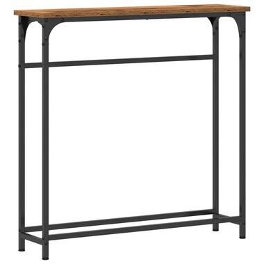vidaXL - Sidetable - Oud hout - Gelaagd hout en metaal - 75x19.5x75 cm product