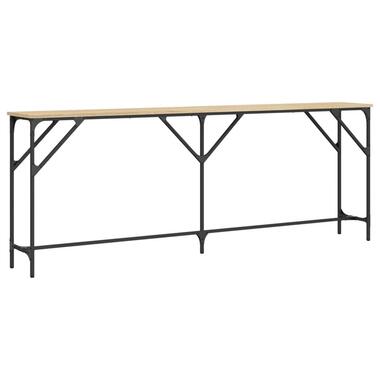 vidaXL - Consoletafel - Sonoma eiken - Bewerkt hout - 200x29x75 cm product