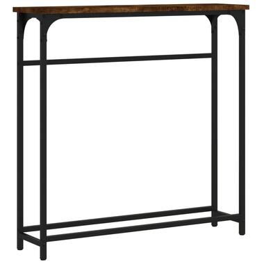 vidaXL - Wandtafel - Gerookt eiken - Bewerkt hout - 75x19.5x75 cm product