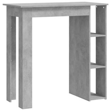 vidaXL - Bartafel met opbergruimte - Betongrijs - Bewerkt hout - 102x50 cm product