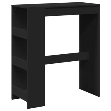 vidaXL - Bartafel met opbergruimte - Zwart - Bewerkt hout - 90x43 cm product