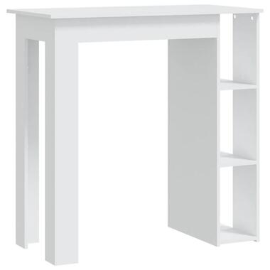vidaXL - Bartafel met opbergruimte - Wit - Bewerkt hout - 102x50 cm product