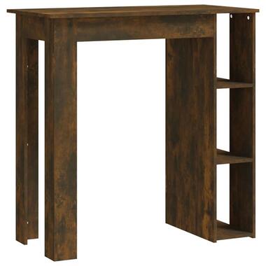 vidaXL - Bartafel met opbergruimte - Gerookt eiken - Bewerkt hout - 102x50 cm product
