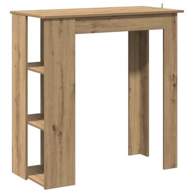 vidaXL - Bartafel met schappen - Artisanaal eiken - Bewerkt hout - 102x50 cm product