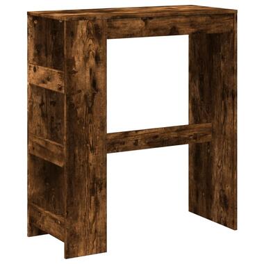 vidaXL - Bartafel met opbergruimte - Gerookt eiken - Bewerkt hout - 90x43 cm product