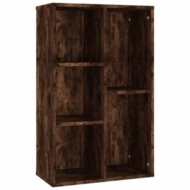 vidaXL - Boekenkast/dressoir met 5 vakken - Gerookt eiken - Hout - 50x25x80 cm product