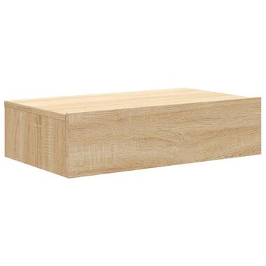 vidaXL - Zwevend LED TV-meubel met lade - Sonoma eiken - Hout - 60x35x15.5 cm product