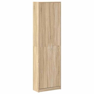 vidaXL - 2-deurs Kledingkast met planken - Hout - Sonoma eiken - 55x25x189 cm product