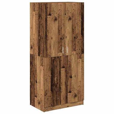 vidaXL - 2-deurs Kledingkast - Bewerkt hout - Oud hout - 80x52x180 cm product